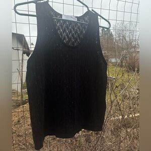 Selected Femme Black Knit Scoop Neck Tank Top